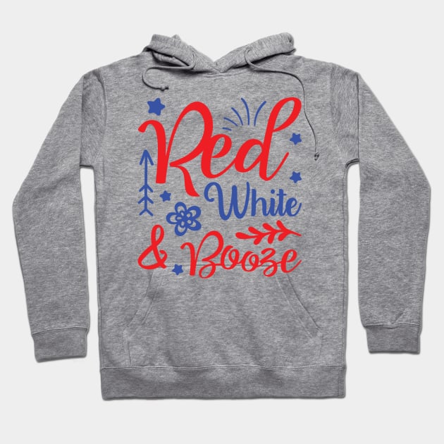 Red White And Booze Hoodie by hallyupunch